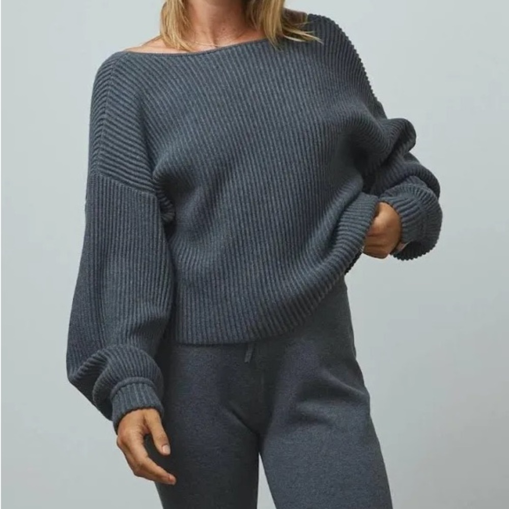 Lunya Reversible Grey Sweater